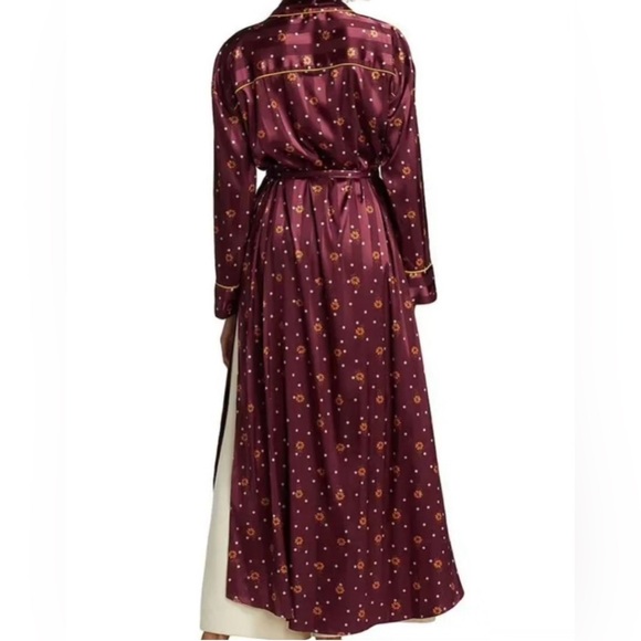 New FREE PEOPLE Women's Pajama Party Holiday Robe - Wine Combo Size Large - Picture 11 of 11